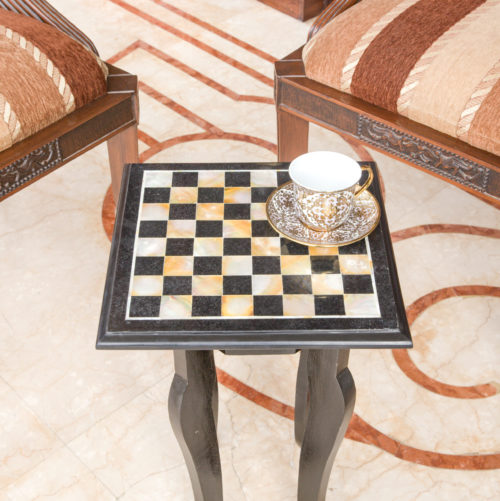 Mesa de ajedrez de mármol